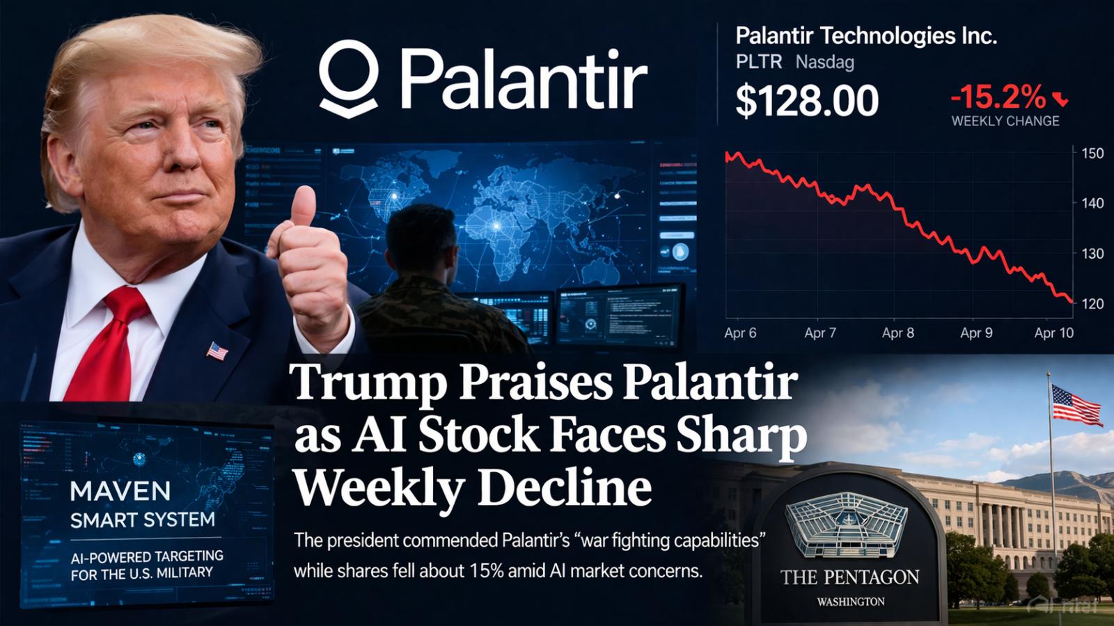 Trump praises Palantir as AI stock faces sharp weekly decline