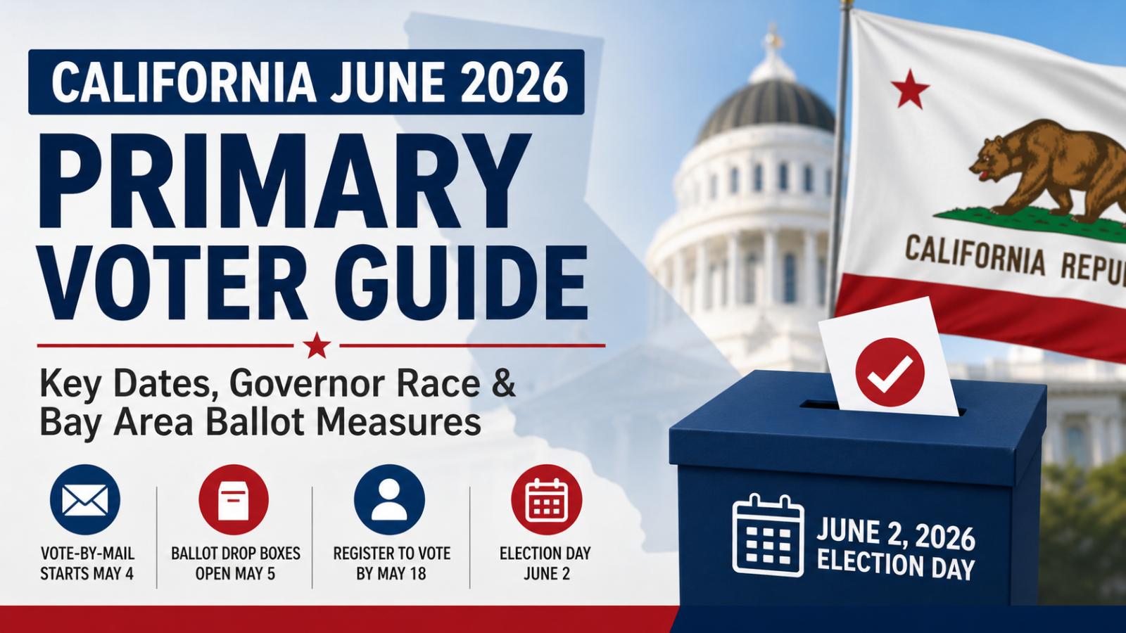 California June 2026 Primary Voter Guide: Key Dates, Governor Race and Bay Area Ballot Measures