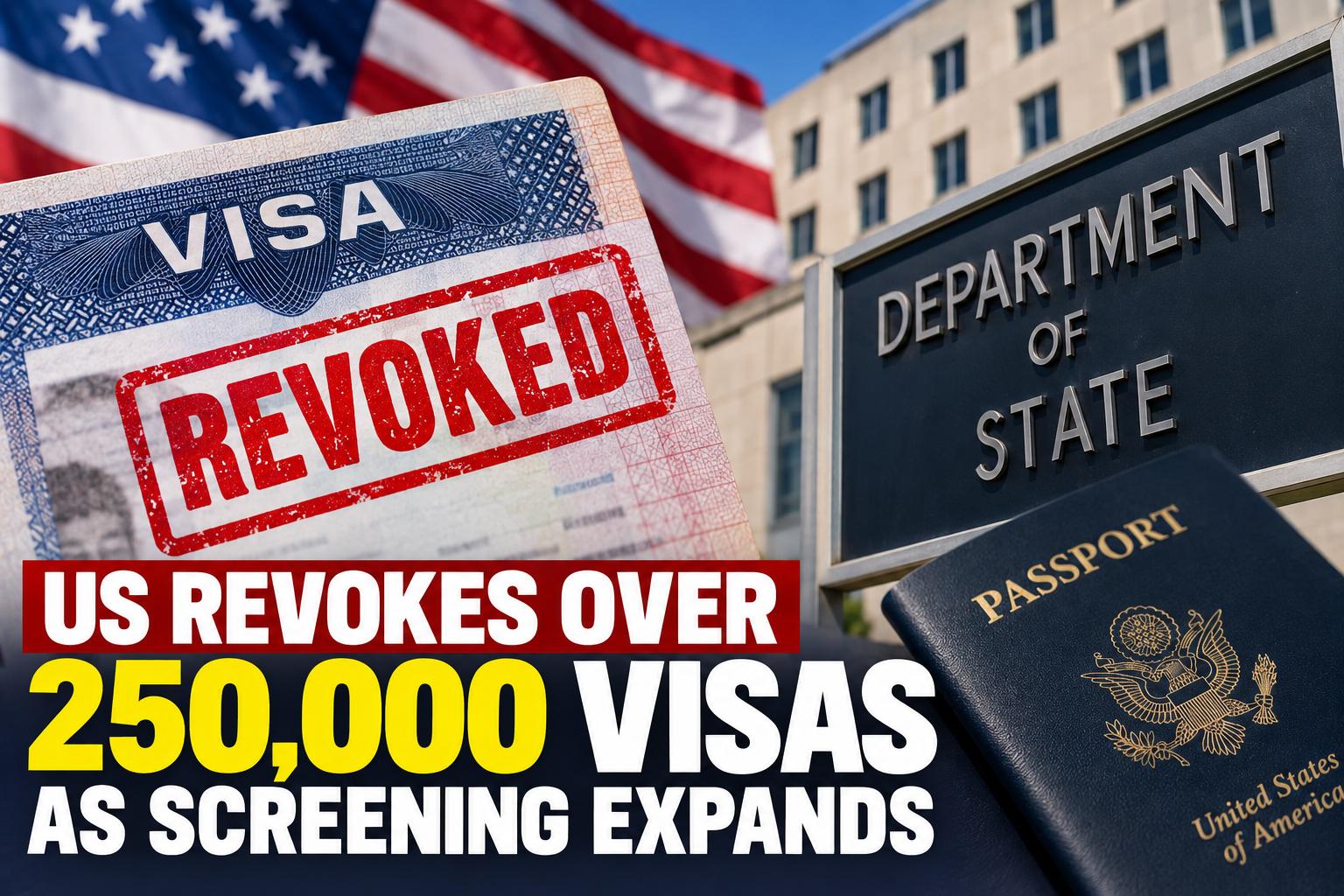 US revokes over 250,000 visas as screening expands