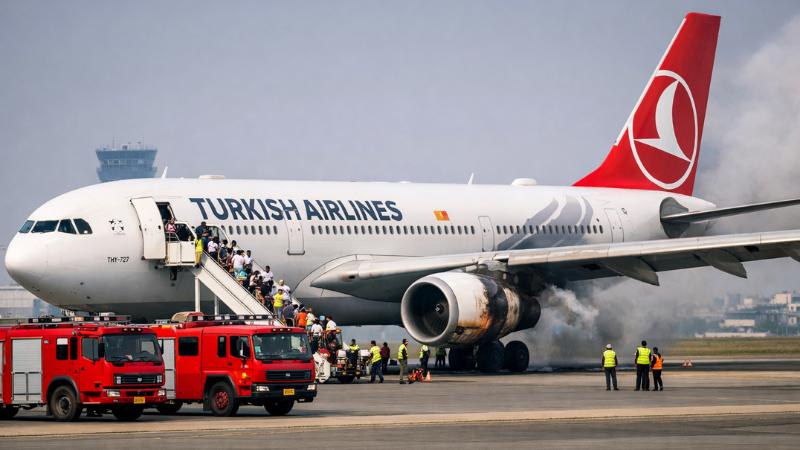Turkish Airlines flight makes emergency diversion after engine fire near Kathmandu