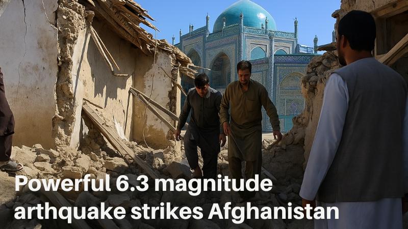 Powerful 6.3 magnitude earthquake strikes Afghanistan, killing seven and injuring 150