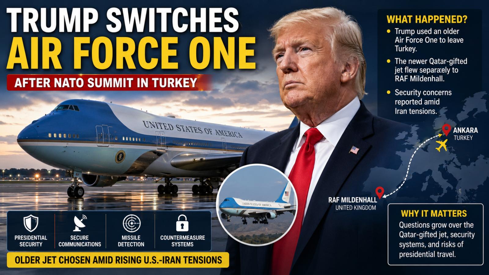 Trump Air Force One Switch After NATO Summit Raises Concerns