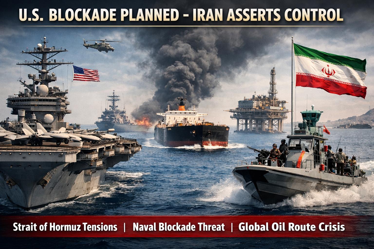 US announces Iran port blockade as Tehran asserts control over maritime borders