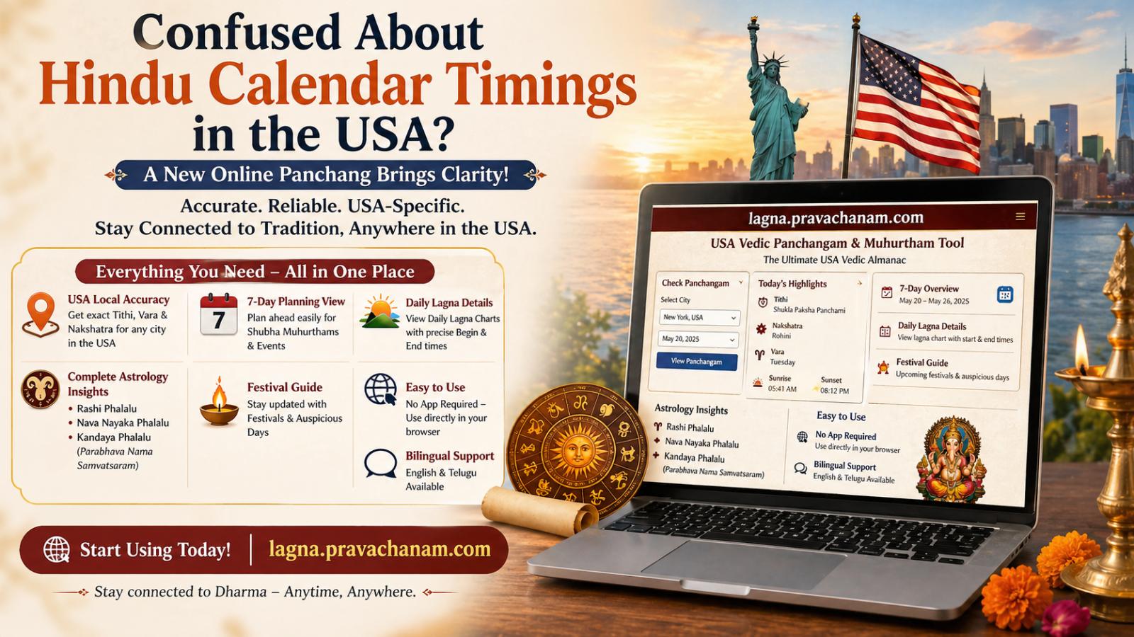What causes Panchang confusion abroad A USA-focused Vedic tool offers clarity