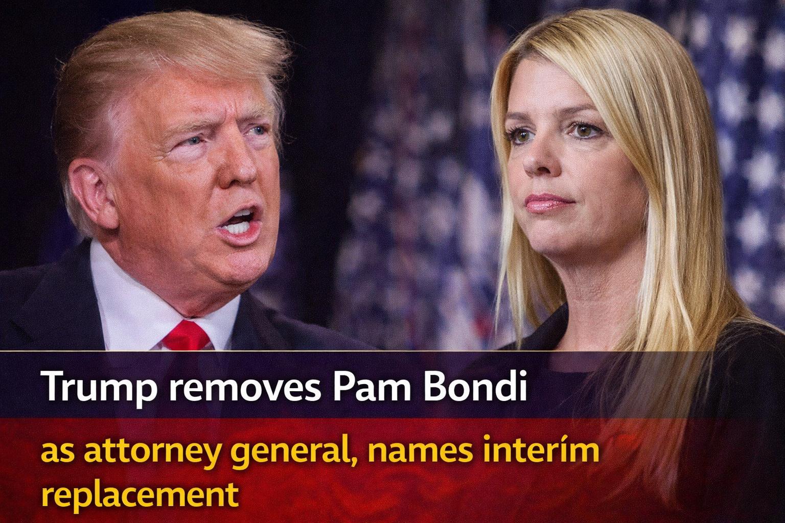 Trump removes Pam Bondi as attorney general, names interim replacement