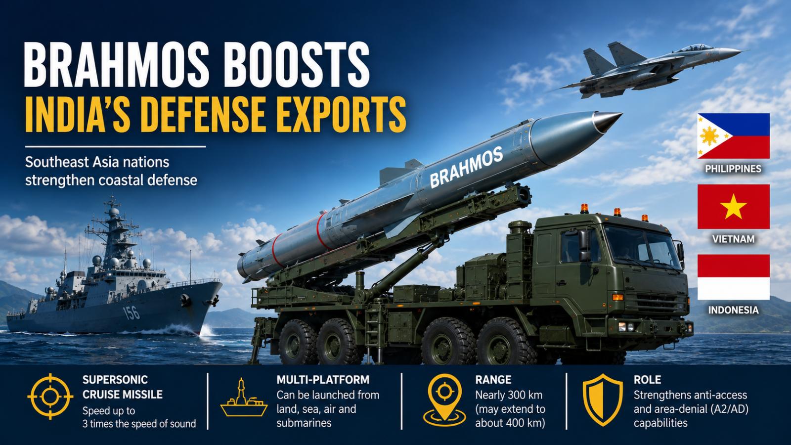BrahMos System Boosts India’s Defense Exports in Southeast Asia