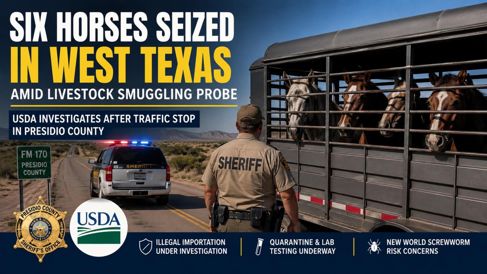 West Texas Horses Seized in Presidio County Livestock Smuggling Probe