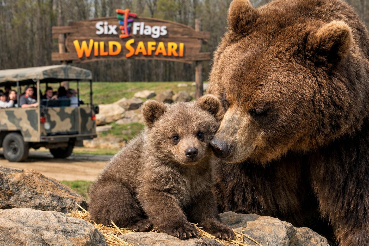 New brown bear cub JJ debuts at Six Flags Wild Safari in New Jersey