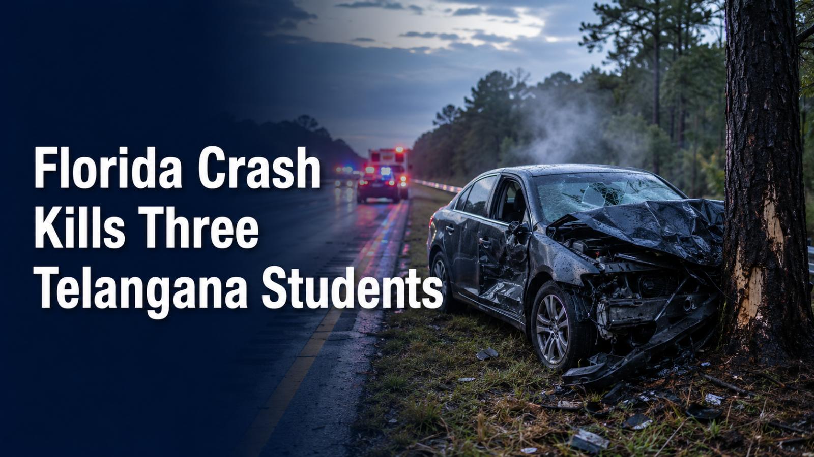 Florida crash kills three Telangana students on I-95