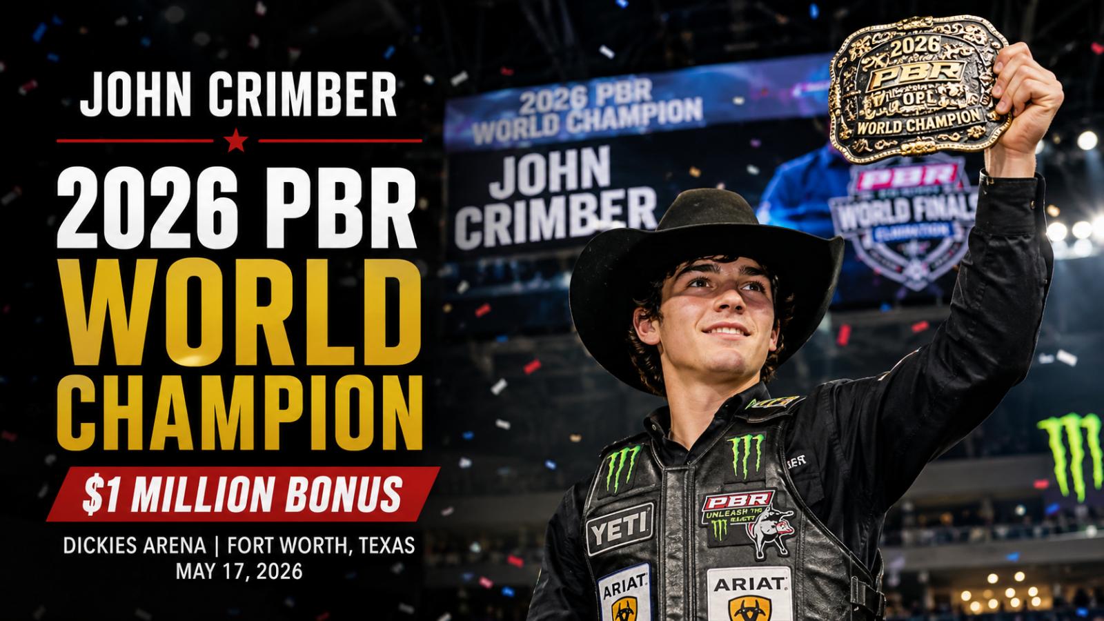 John Crimber Wins 2026 PBR World Championship, Earns $1M Bonus