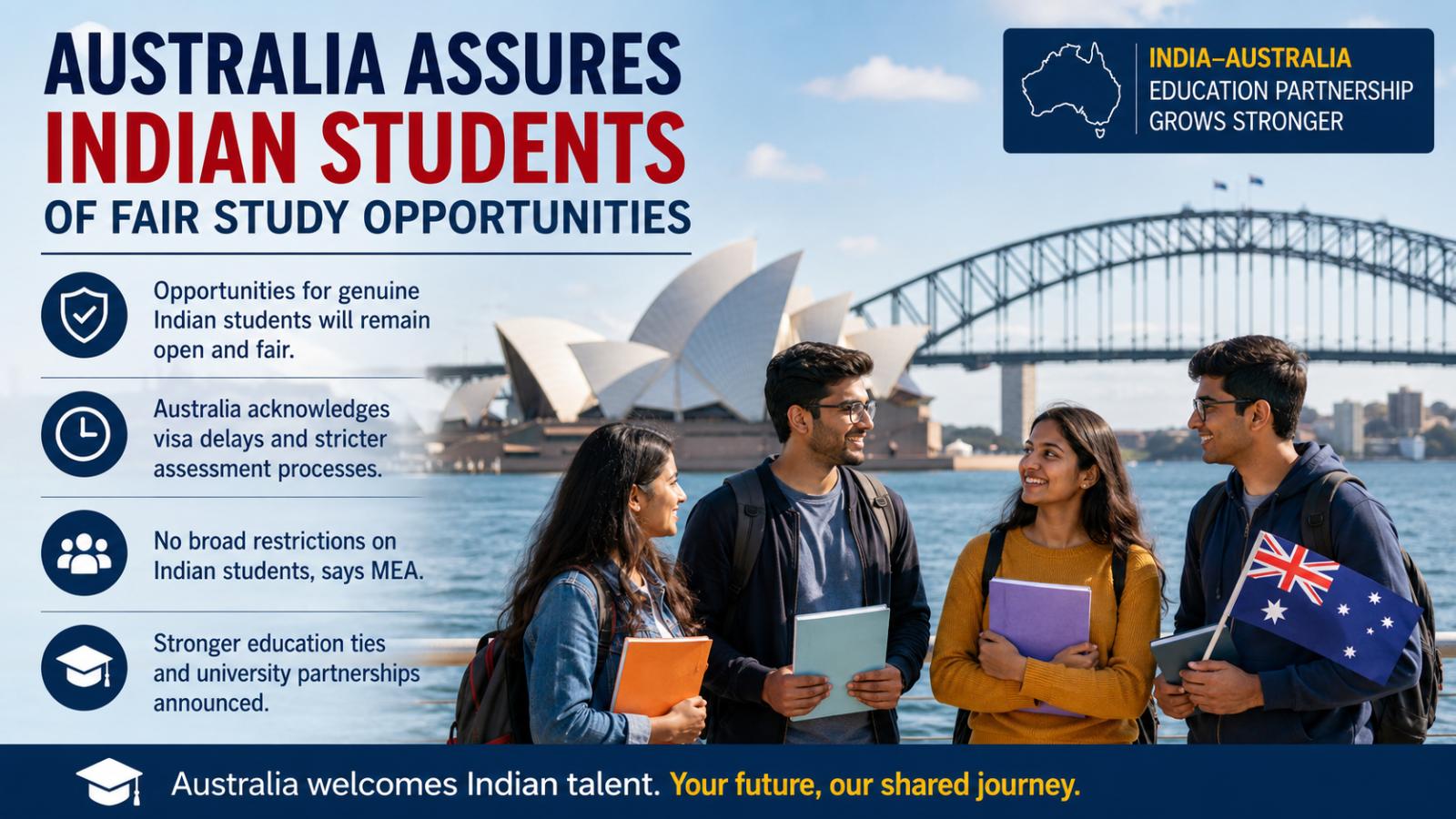 Australia Assures Indian Students of Fair Study Opportunities
