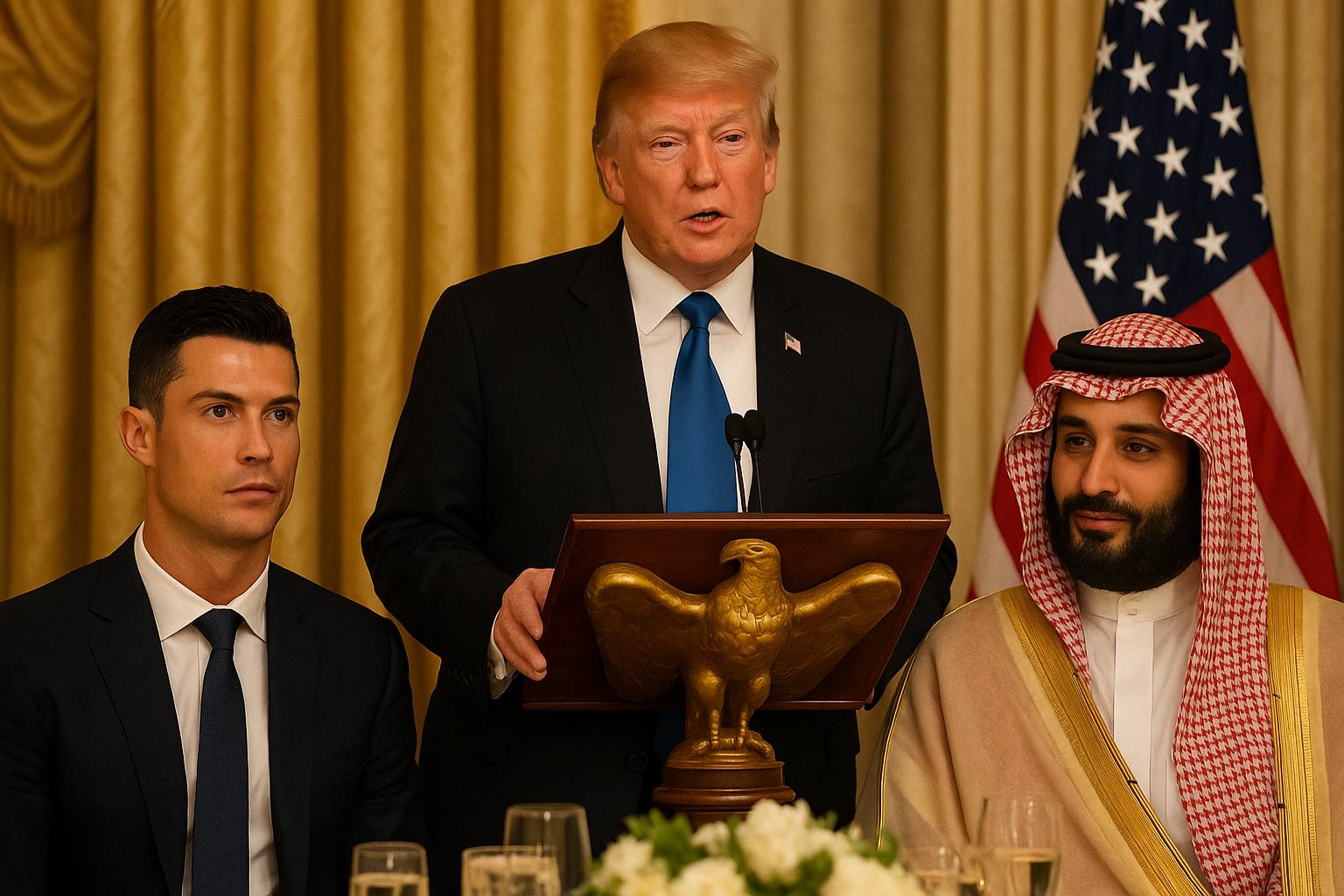 Cristiano Ronaldo attends White House state dinner hosted by President Trump