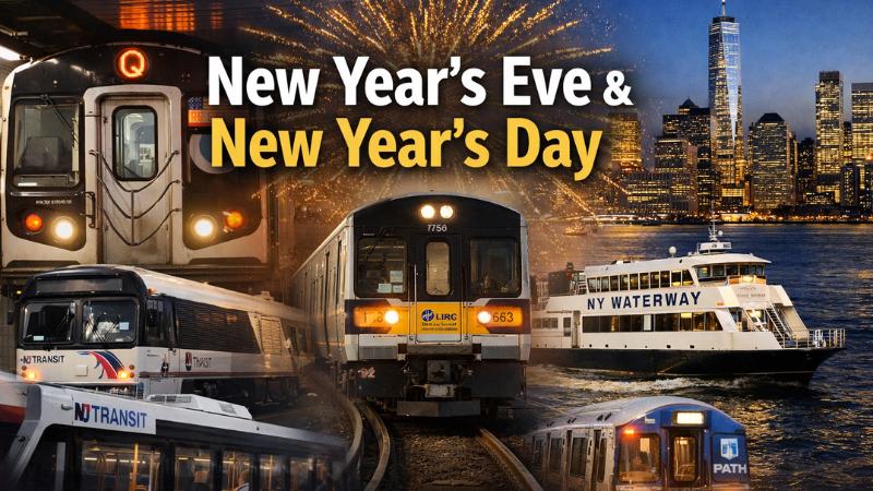 New Year’s Eve and Day transit schedules announced across the tri-state area