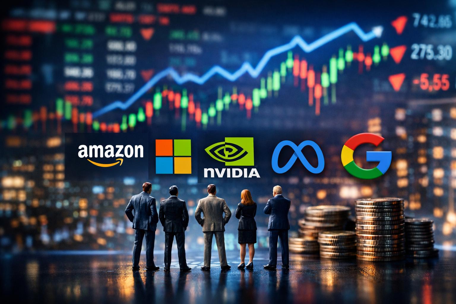 Big tech stocks mixed as AI spending surge drives volatility