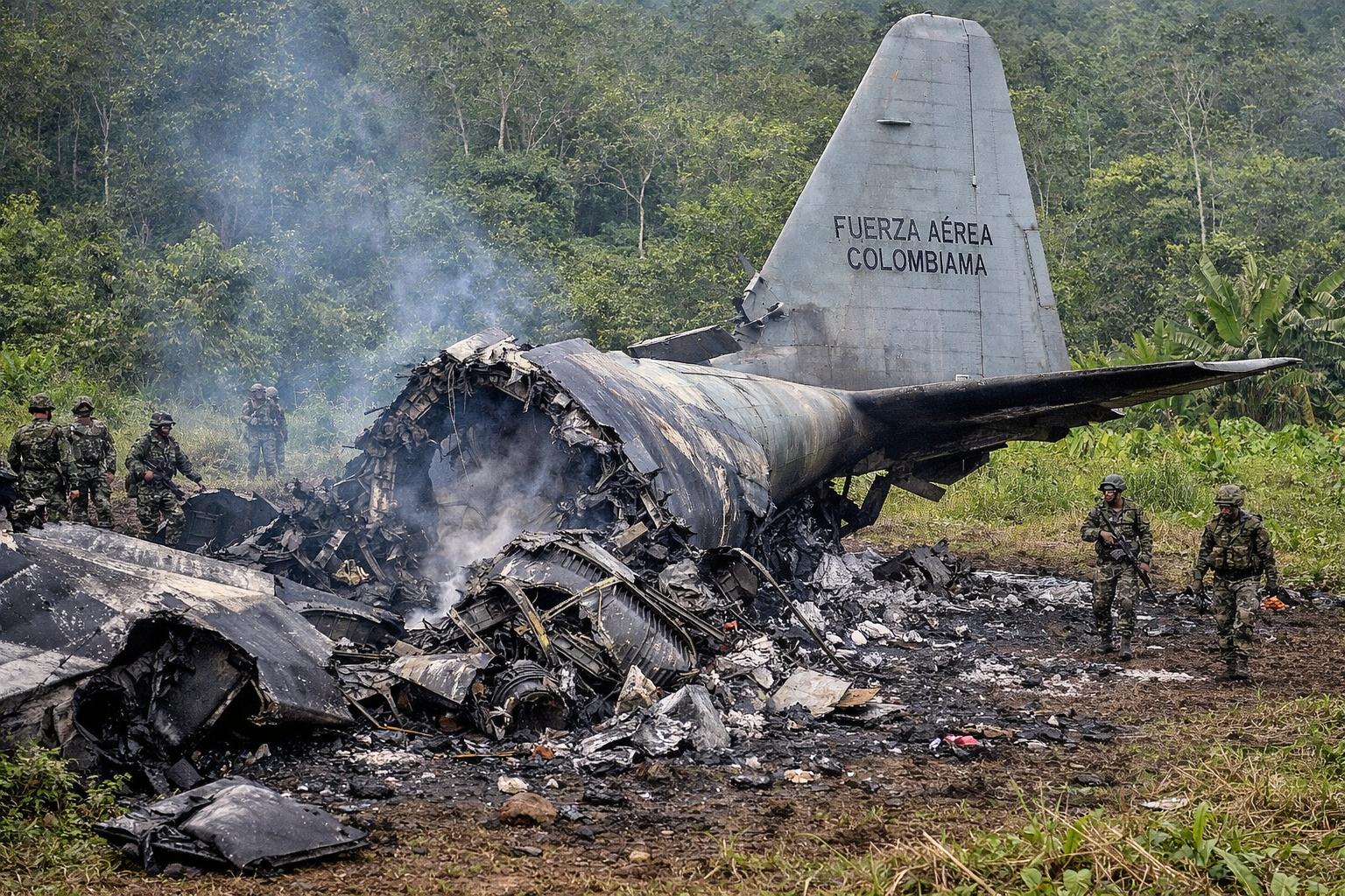 Colombian military plane crash in Amazon raises concerns over casualties