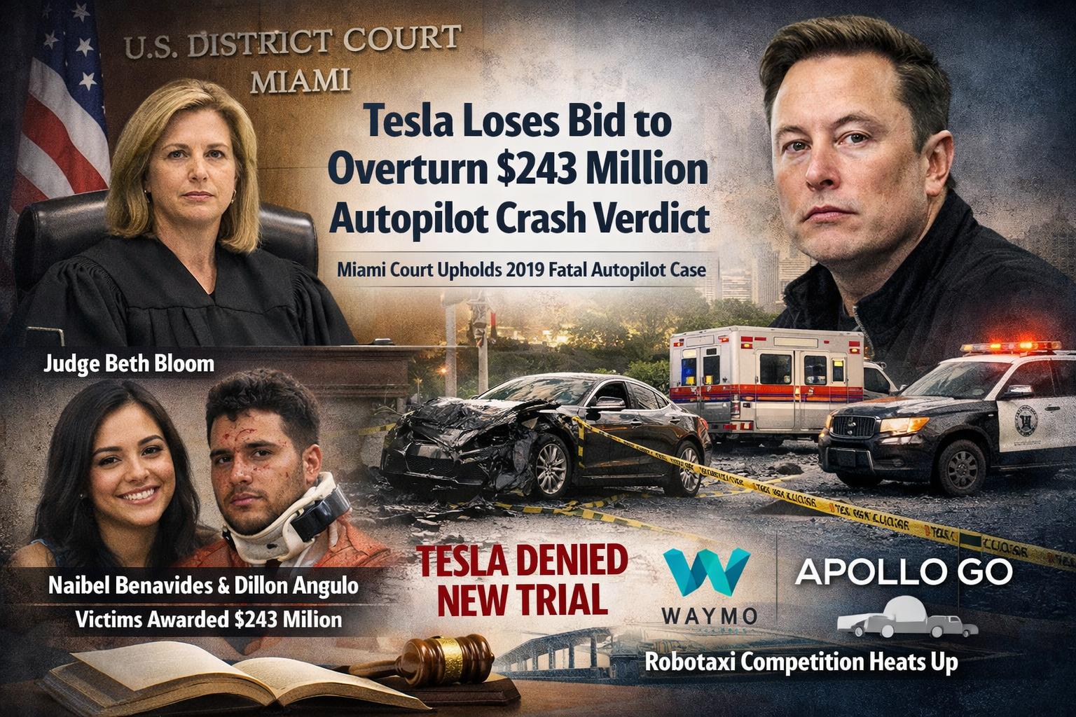 Miami judge upholds $243 million verdict in 2019 Tesla crash case