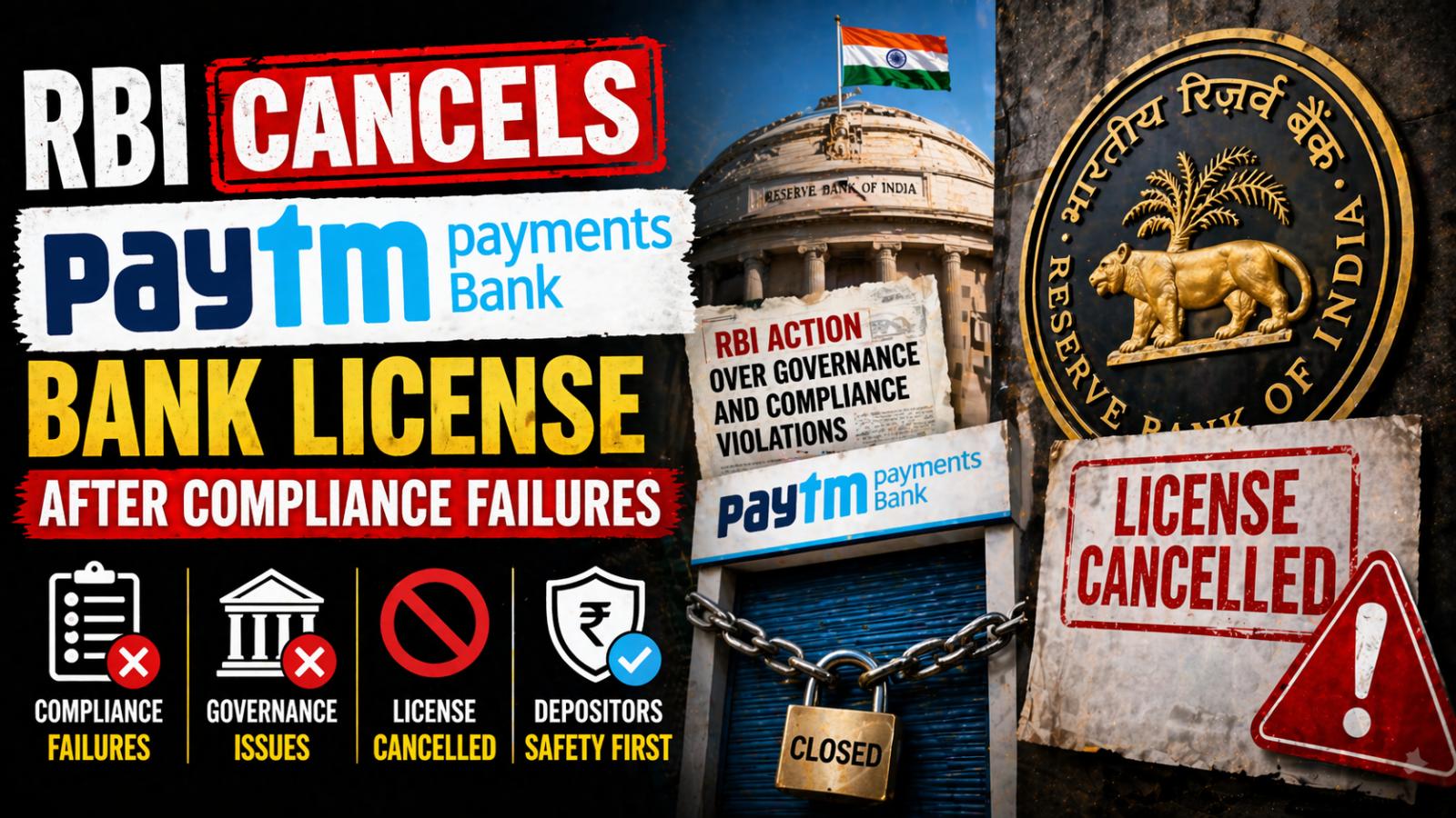 What happened to Paytm Payments Bank RBI cancels its license after violations