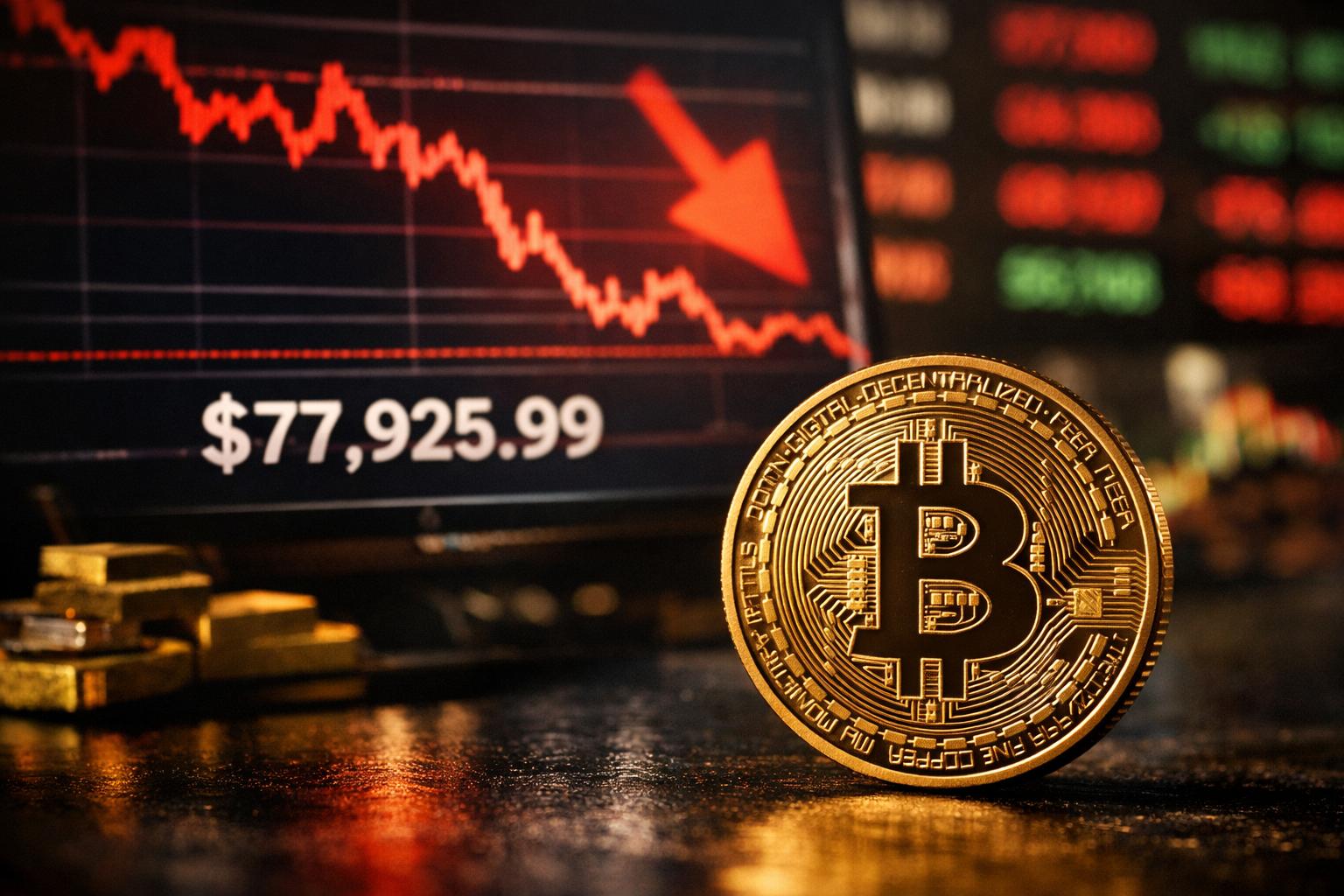 Bitcoin slides below $80,000 as global markets weaken and liquidations surge
