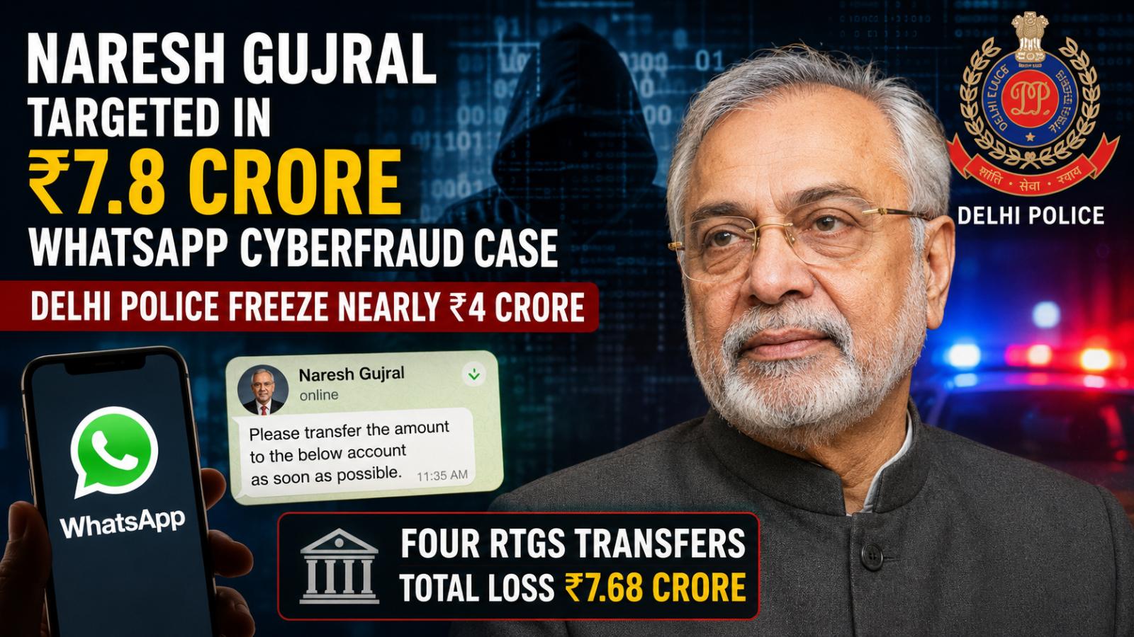 Naresh Gujral WhatsApp Scam: ₹7.68 Crore Sent in 4 RTGS Transfers