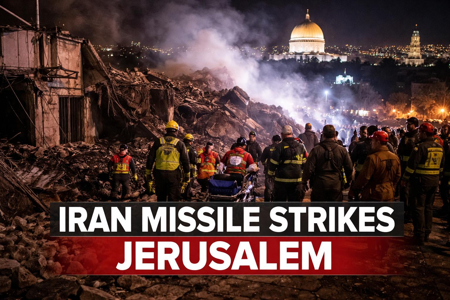 US–Israel–Iran War  Iran missile strikes trigger blast in Jerusalem as Israel deploys rescue teams