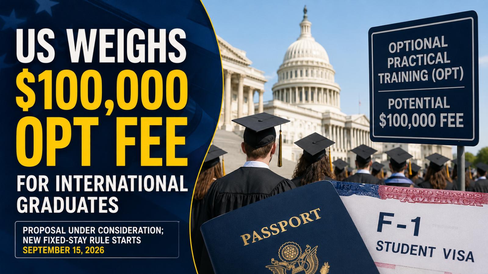 US weighs $100,000 OPT fee for international graduates
