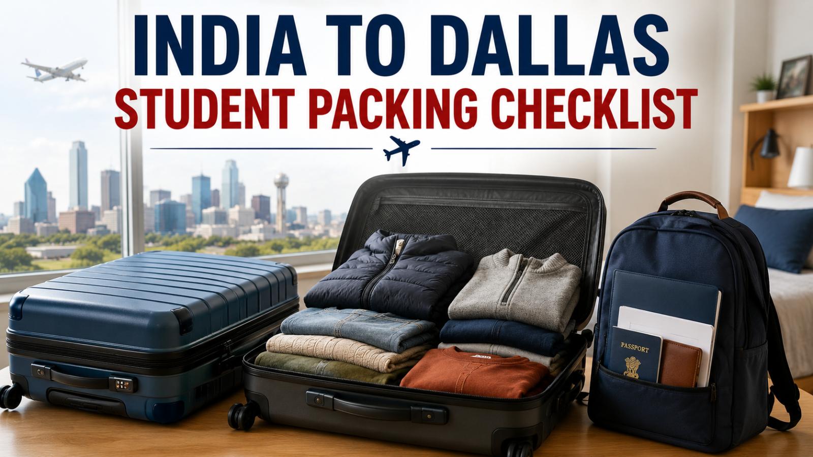 India to Dallas Student Packing Checklist