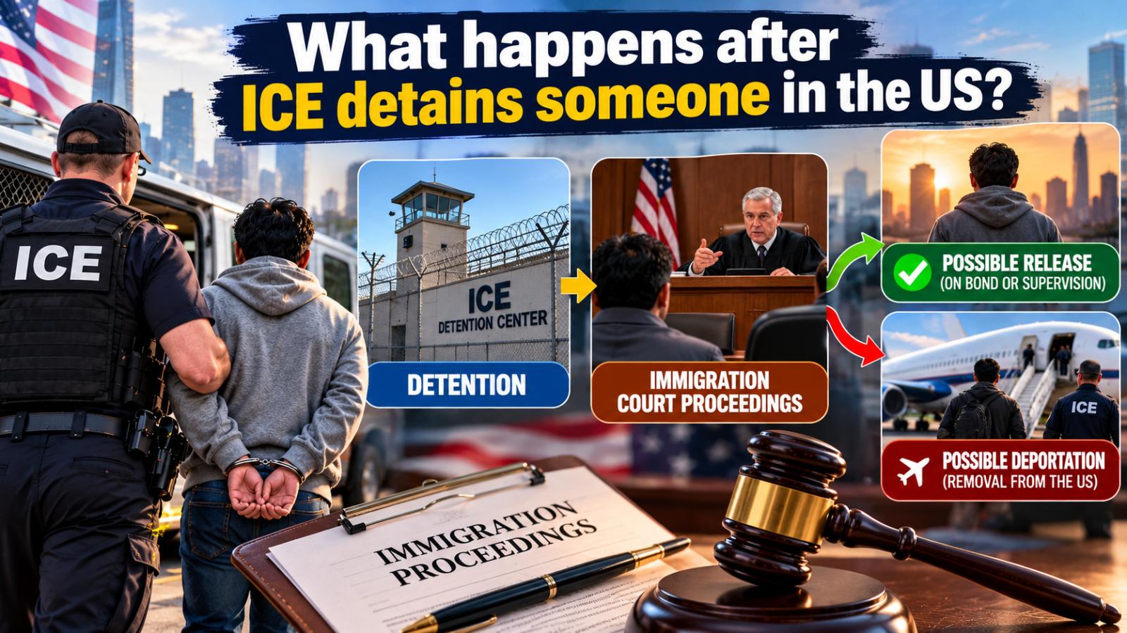 What happens after ICE detains someone in the US