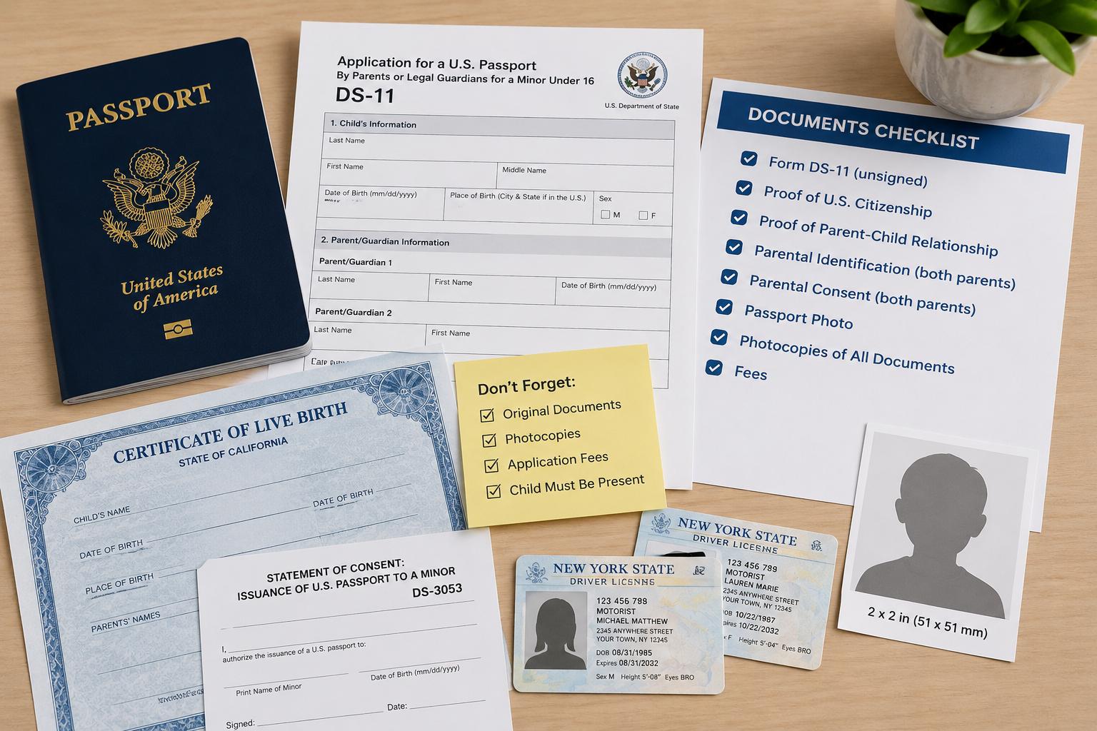 Documents Needed for a Child’s U.S. Passport Application