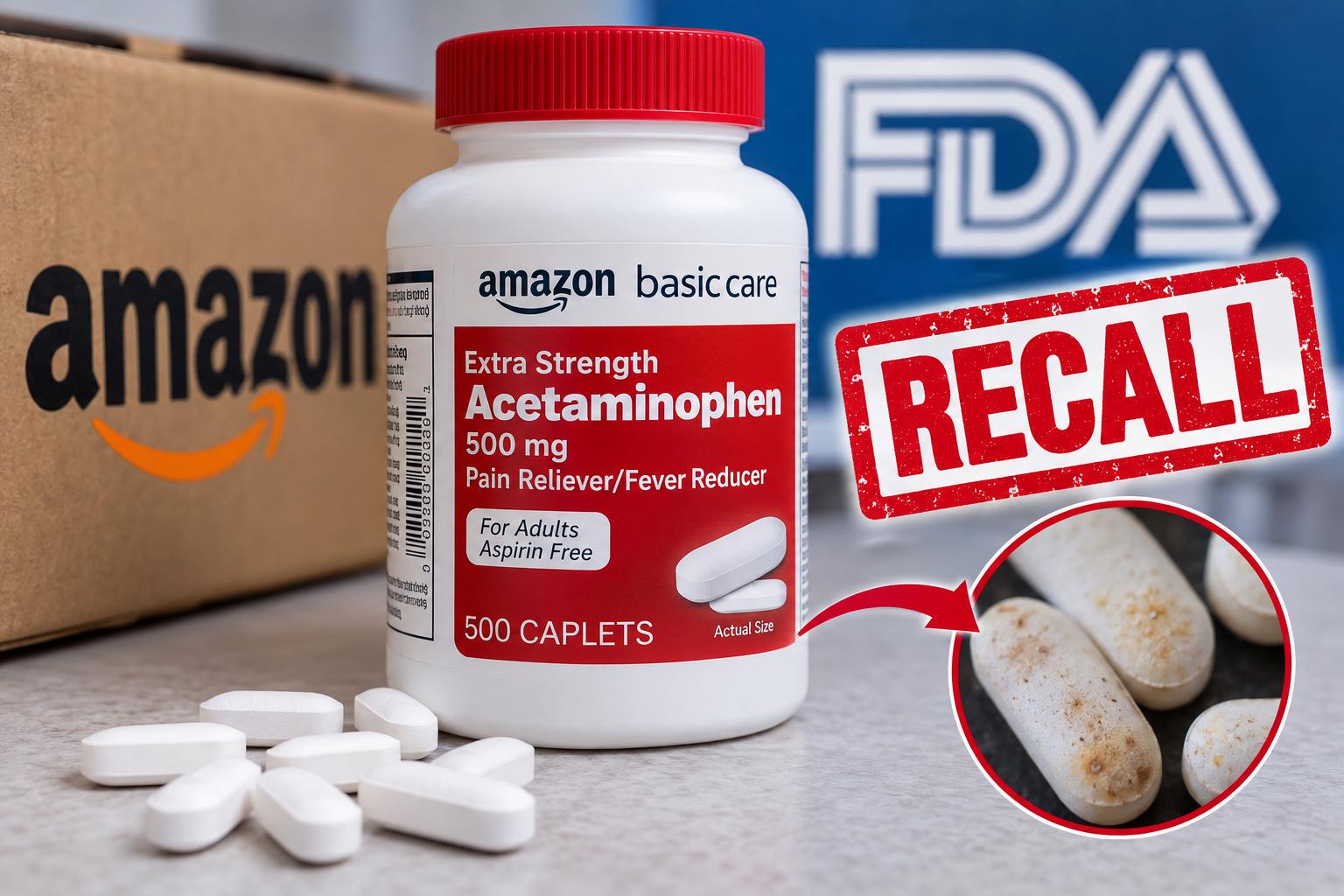 Amazon acetaminophen recall: 112,932 bottles over discoloration