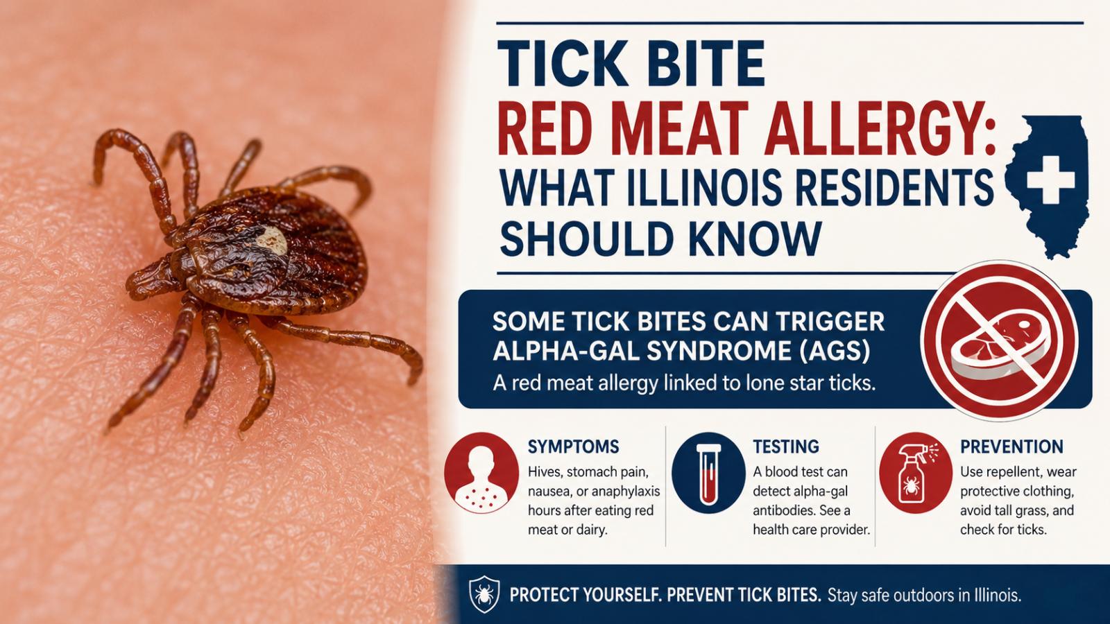 Alpha-Gal Syndrome in Illinois  Tick Bite Meat Allergy Warning