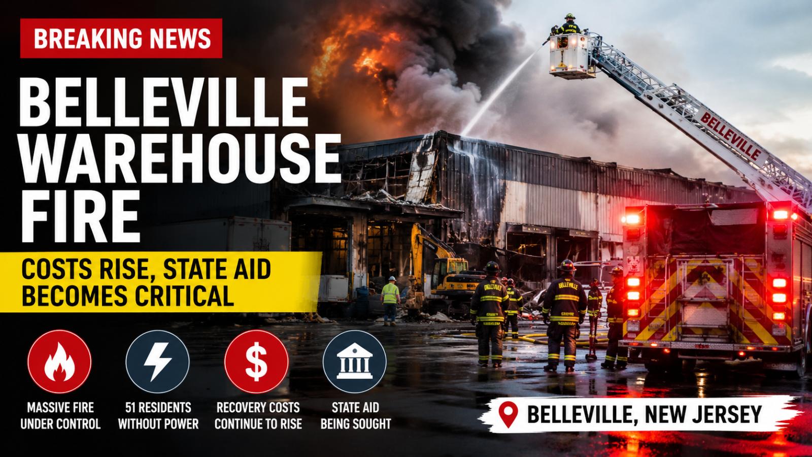 Massive Belleville Warehouse Fire Leaves Residents Without Power