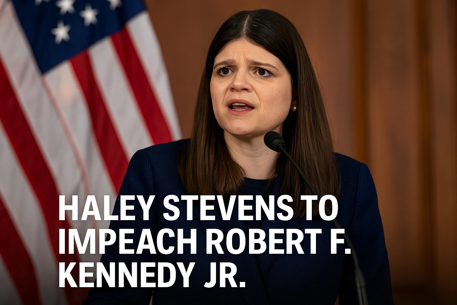 Haley Stevens announces impeachment articles against Robert F Kennedy Jr over health crisis