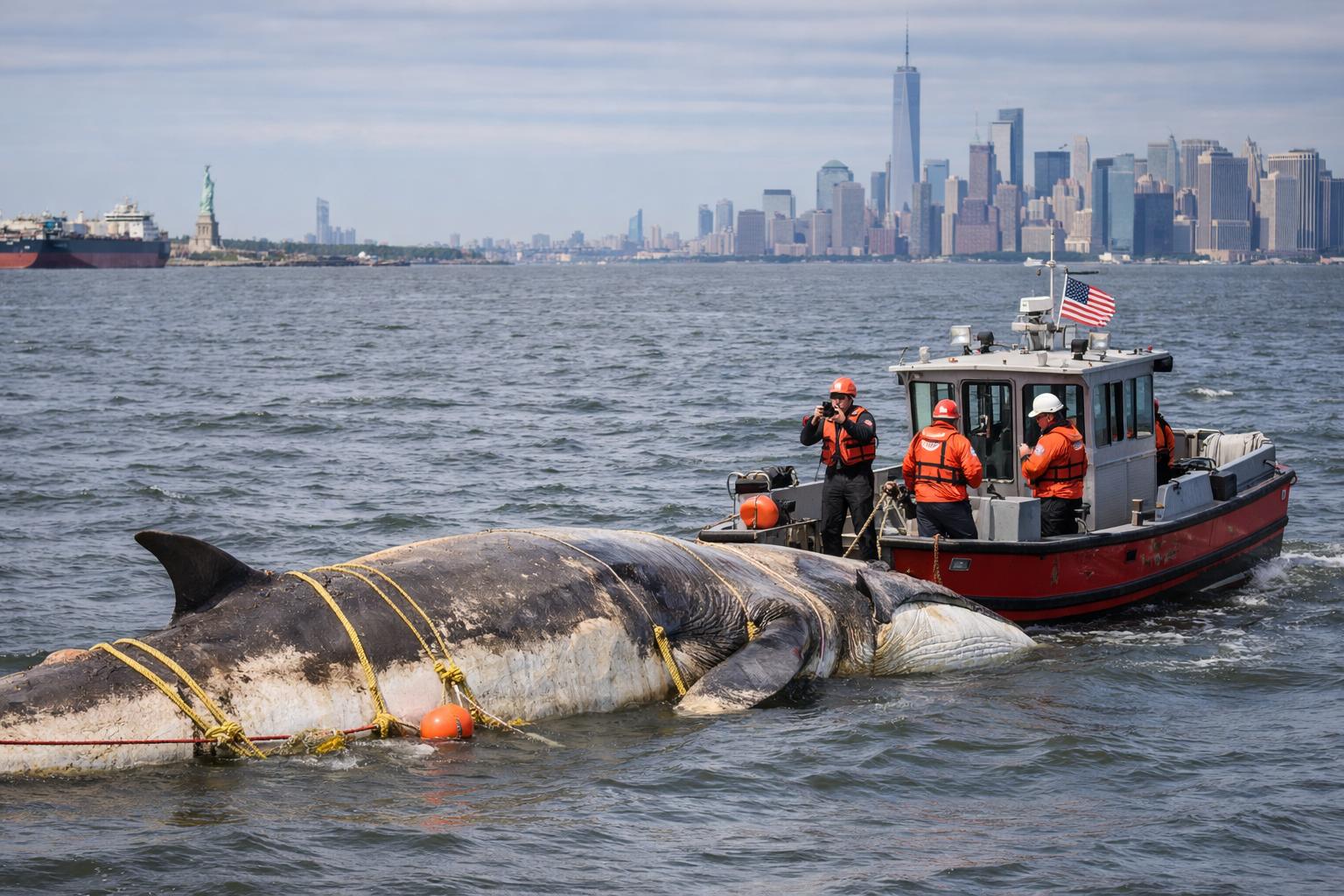50-foot whale discovered in Newark Bay under investigation by experts