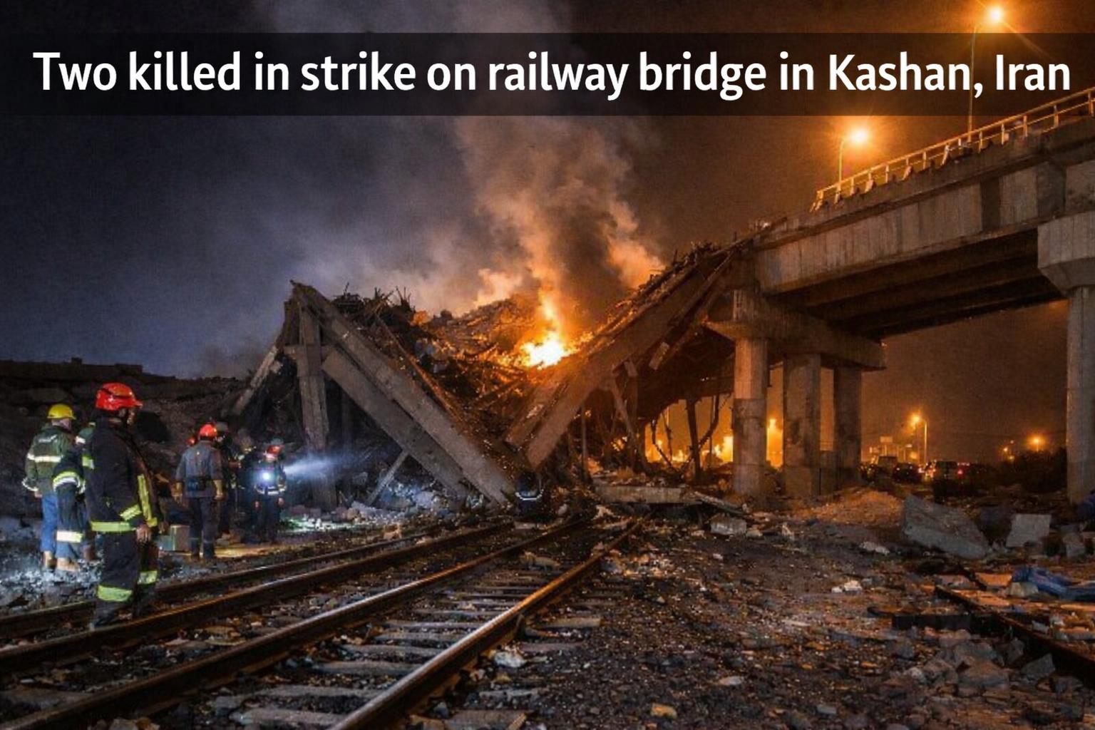 Two killed in strike on railway bridge in Iran’s Kashan, officials say