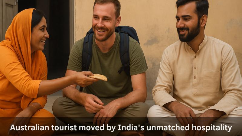 Australian tourist moved by India’s unmatched hospitality