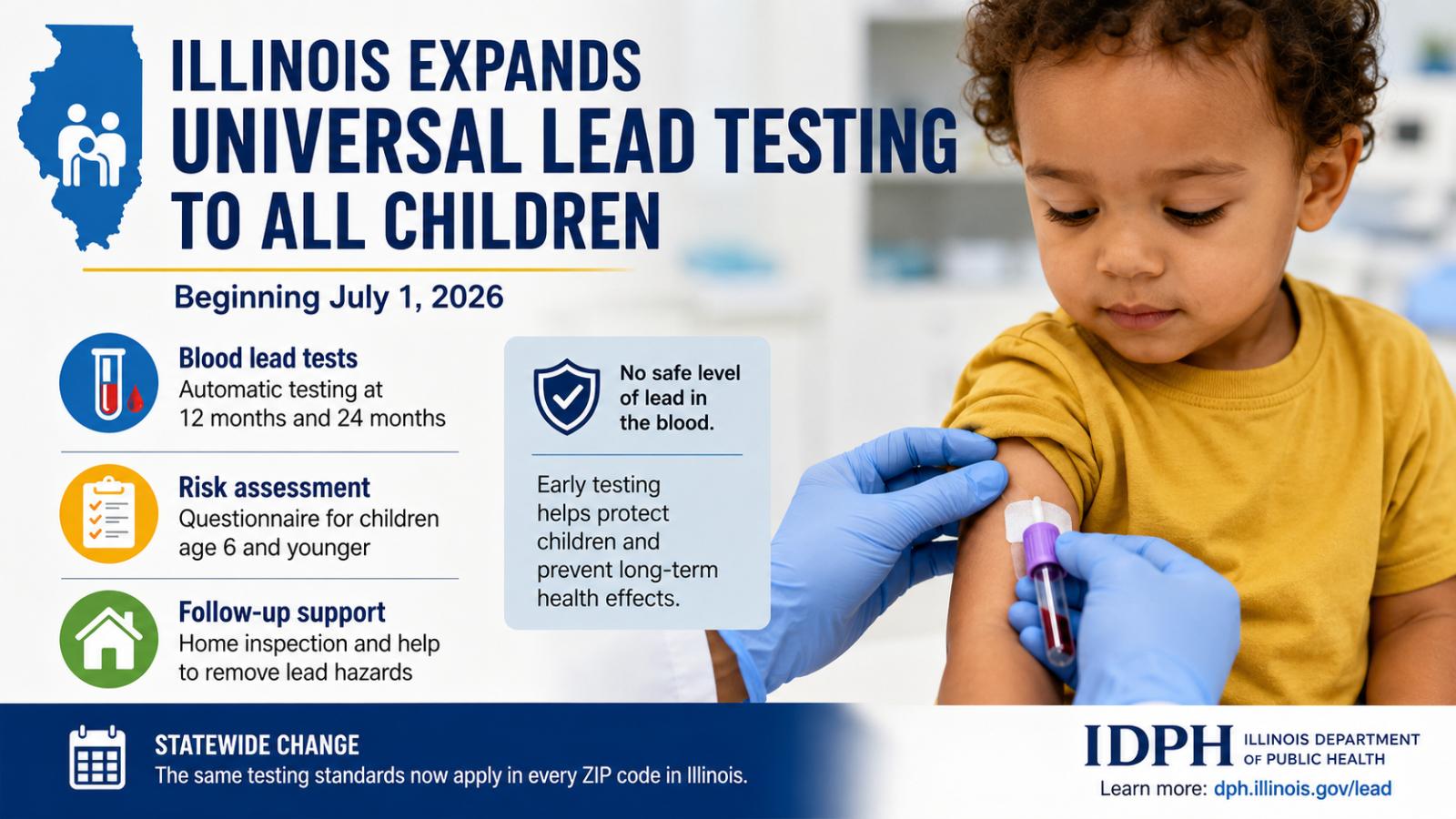Illinois Universal Lead Testing for Children Begins July 1, 2026