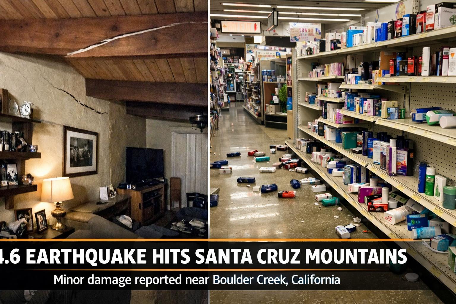 4.6 magnitude earthquake shakes Santa Cruz Mountains, minor damage reported