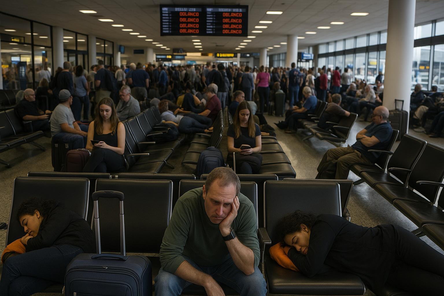 Flight delays and cancellations continue to frustrate travelers at Newark Airport