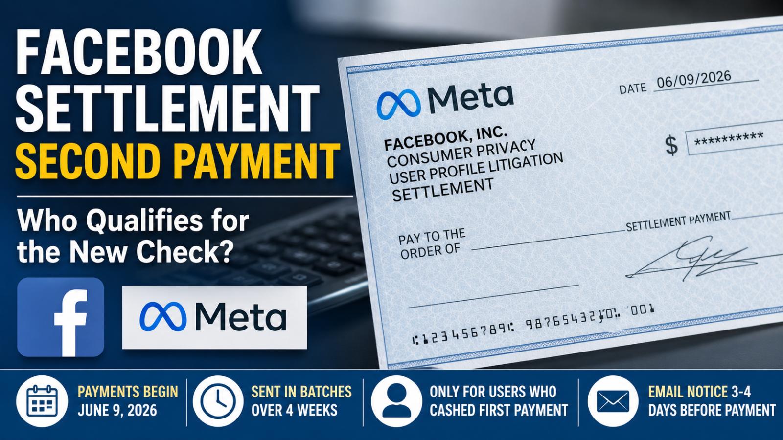 Facebook Settlement Second Payment: Who Gets New Check?