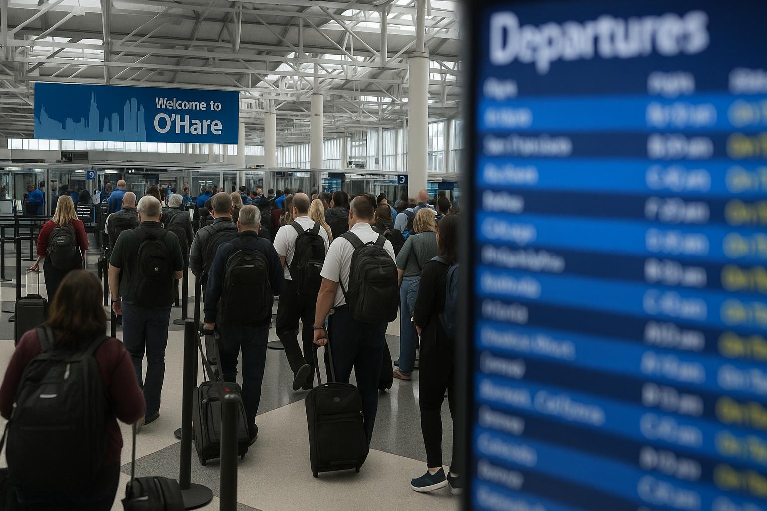 Chicago airports hit by major flight delays amid federal shutdown staffing crisis