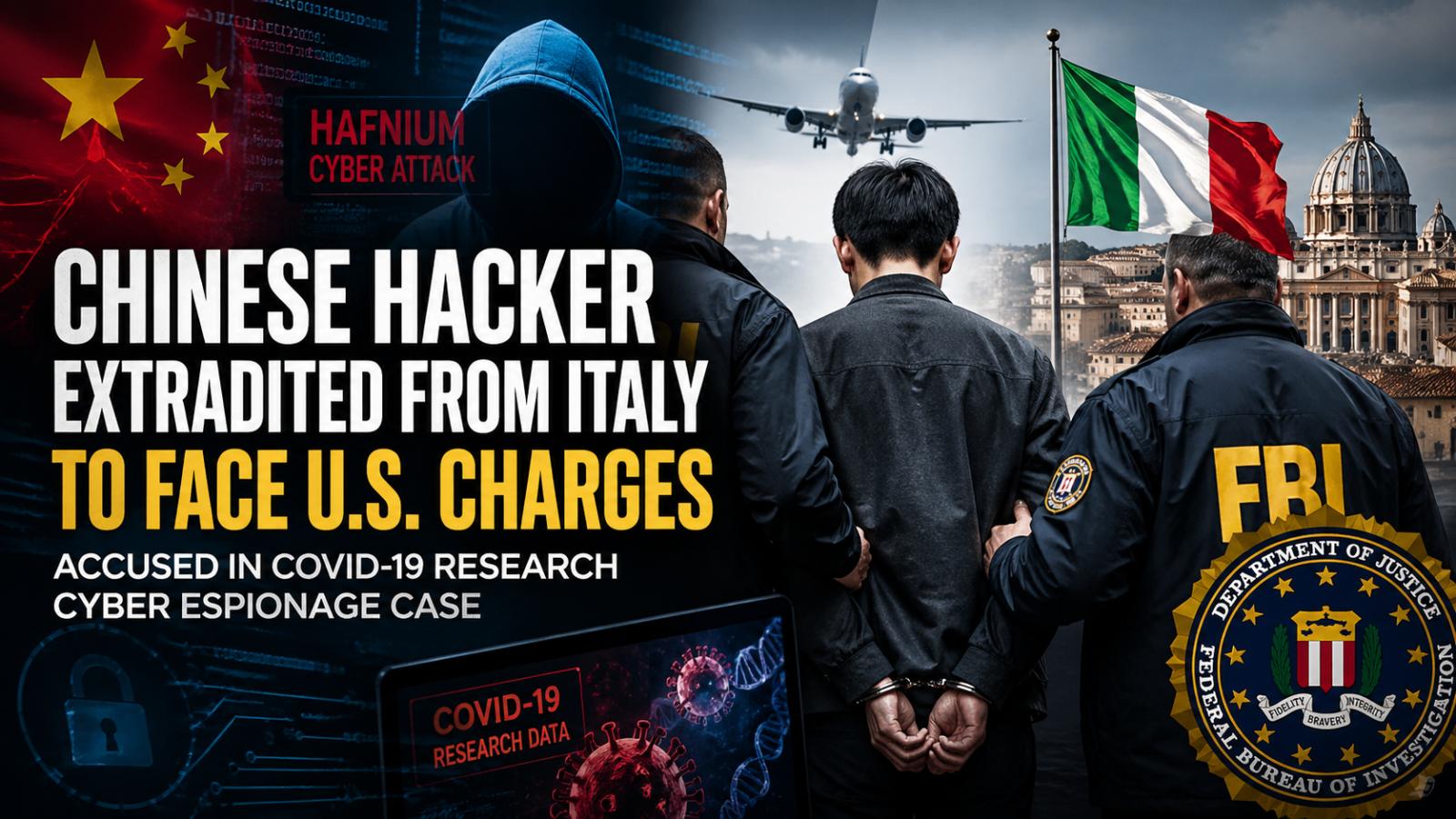 Chinese hacker extradited from Italy to face U.S. charges in COVID-19 cyber case