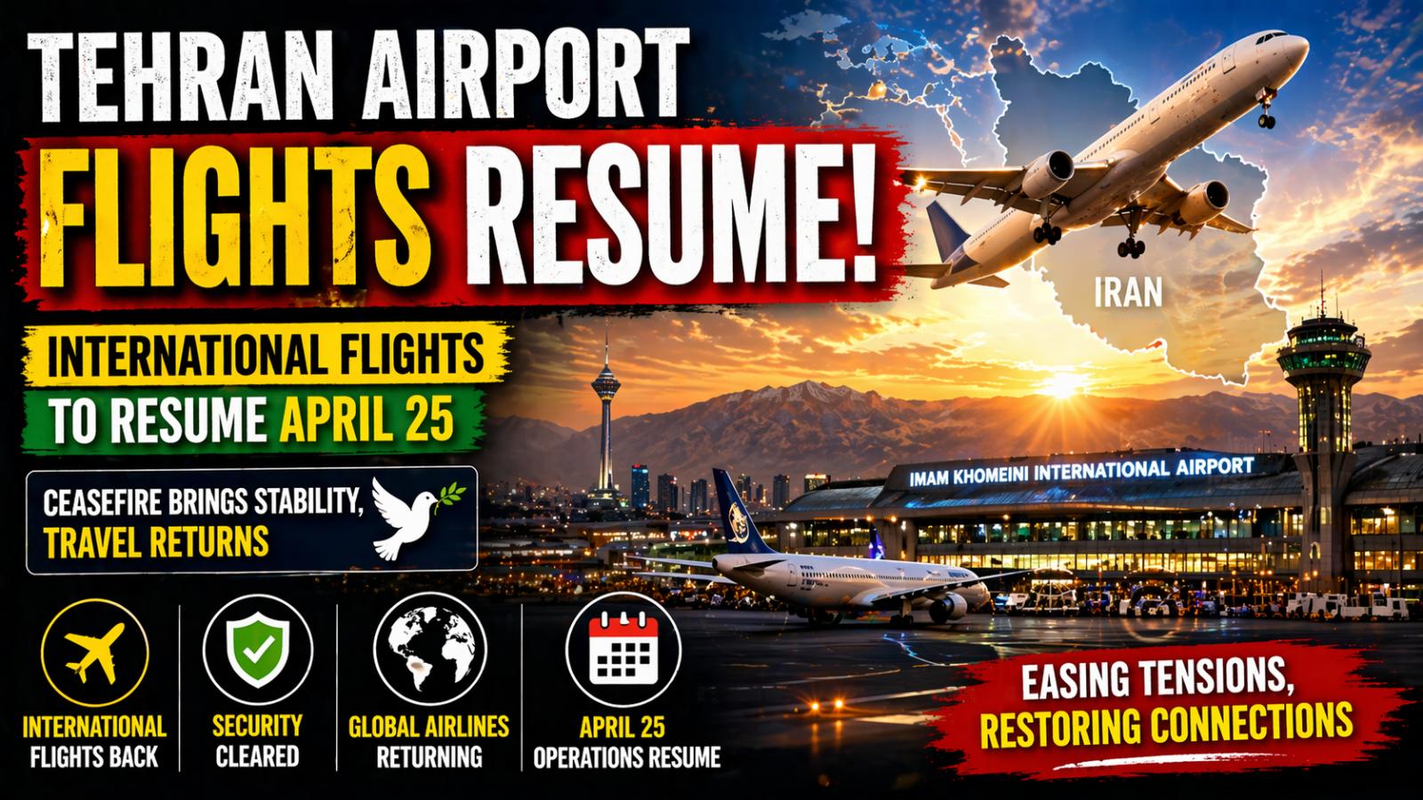 What does Tehran airport reopening signal  It marks easing regional tensions