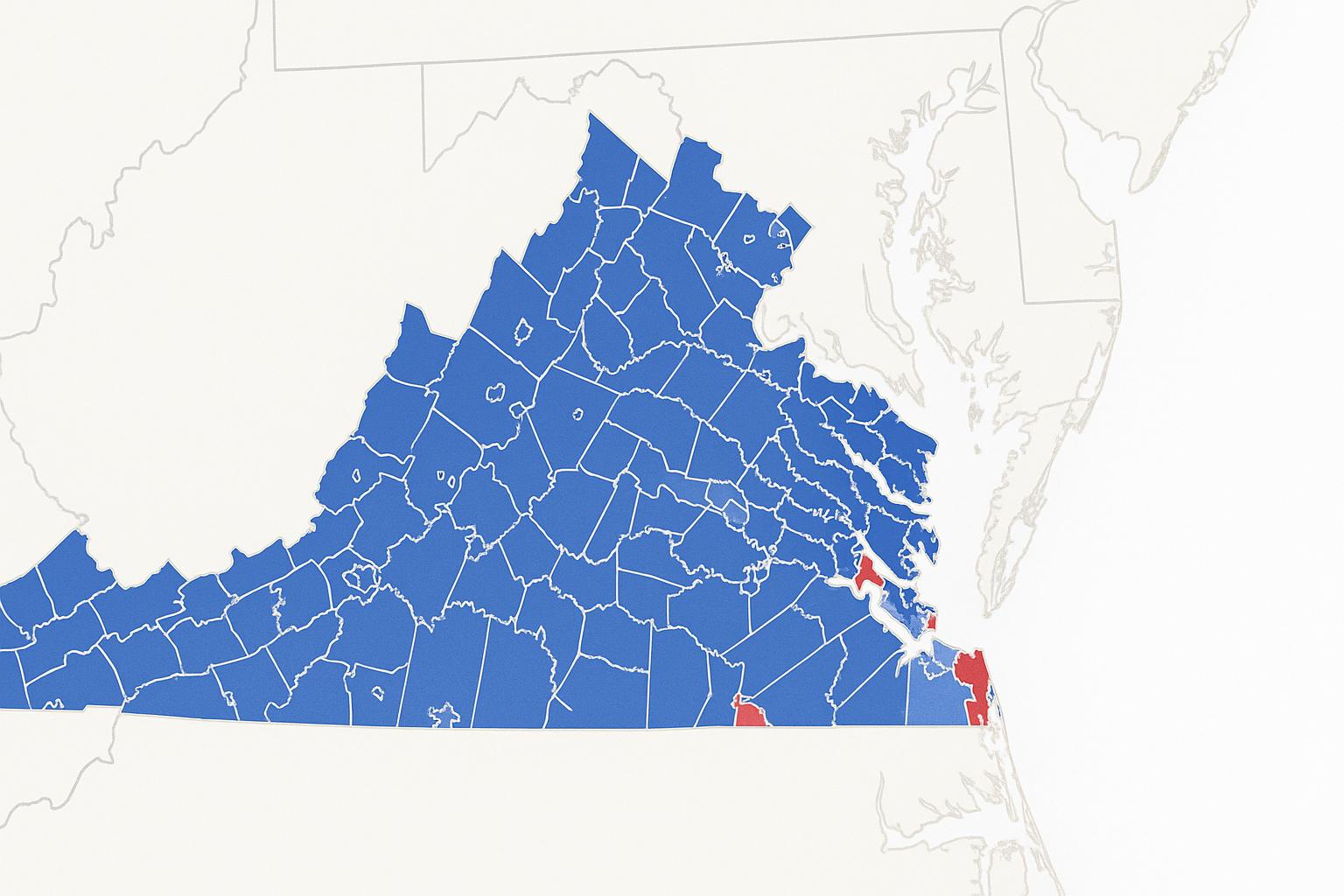 Virginia Turns Deep Blue as Democrats Win Big Across the State
