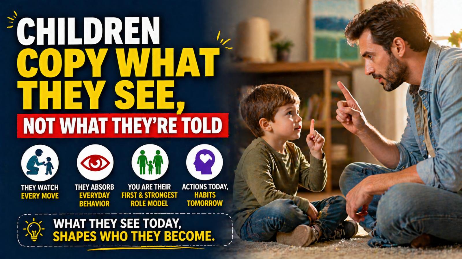 How do children learn behavior They copy what they see, not what they’re told