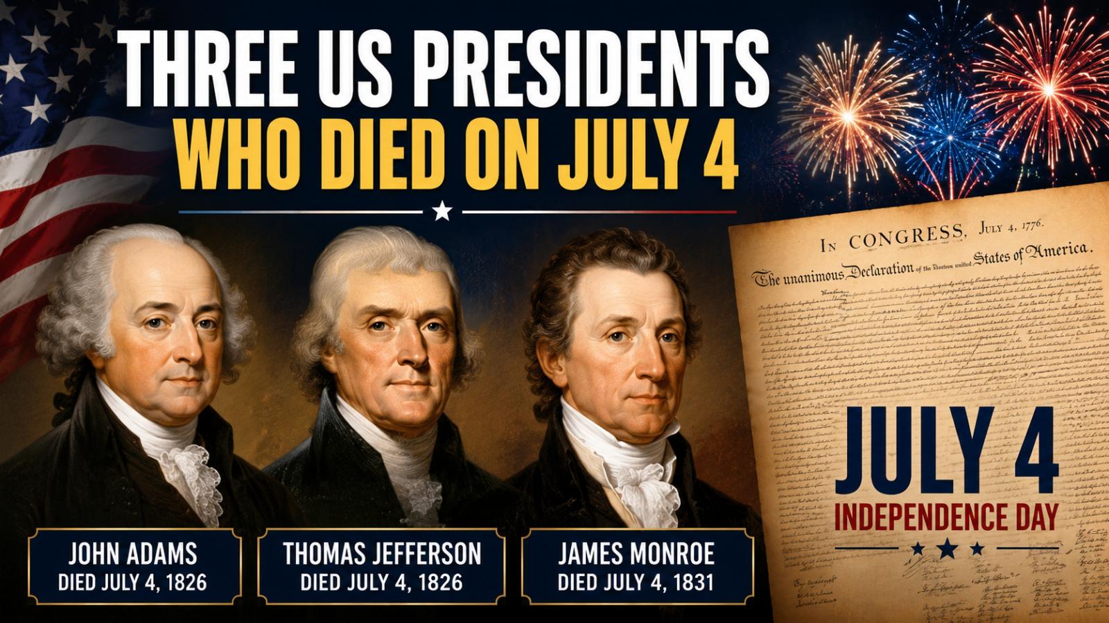 Three US Presidents Who Died on July 4