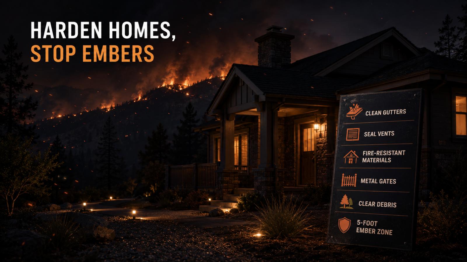 California homeowners urged to harden homes against wildfire embers