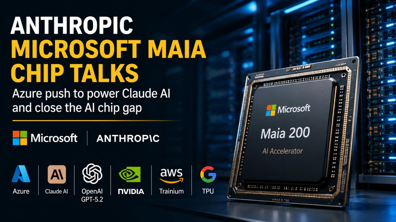Anthropic Azure Maia 200 Deal Talks Put Microsoft AI Chips to the Test