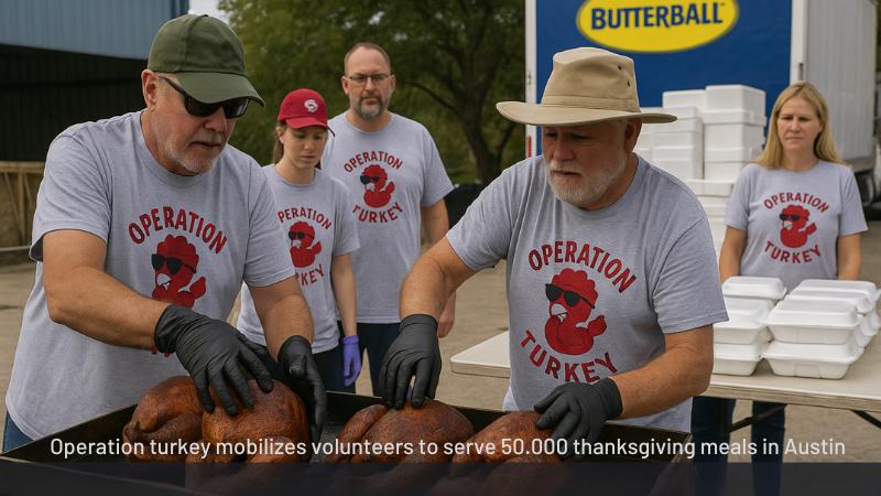 Operation Turkey mobilizes volunteers to serve 50,000 Thanksgiving meals in Austin