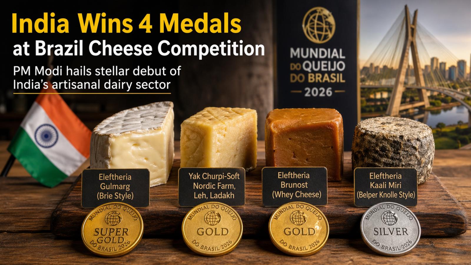 India wins four medals at Brazil cheese competition, PM Modi praises debut