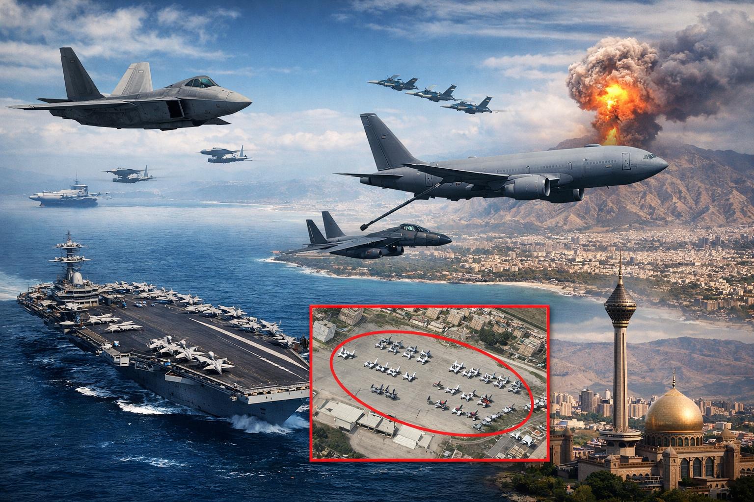 US Deploys 150 Aircraft Near Iran as Nuclear Tensions Escalate